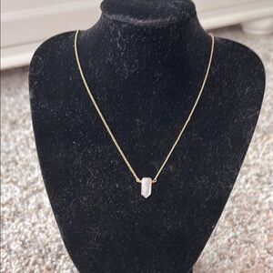 Luna Norte Gold Necklace with Crystal Pendant